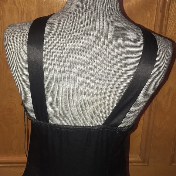 Orna Farho Black Meline 100% Silk Gown Size T44 eu - US 8 - Picture 8 of 14